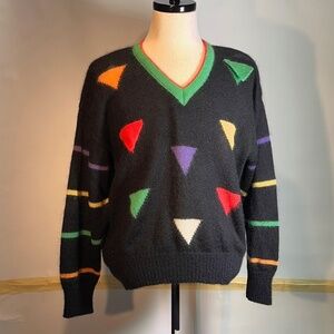 VINTAGE LOUIS FÉRAUD MULTICOLOR MOHAIR SWEATER
